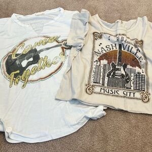 Two Altard state country concert tshirts